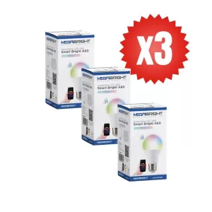 Pack 3 Ampolleta LED Smart Wifi 10w E27 Google Home Alexa - Imagen 3